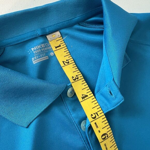 Nike Golf Tour Performance Dri Fit Polo Shirt Adult Large Blue Mens - Picture 11 of 11